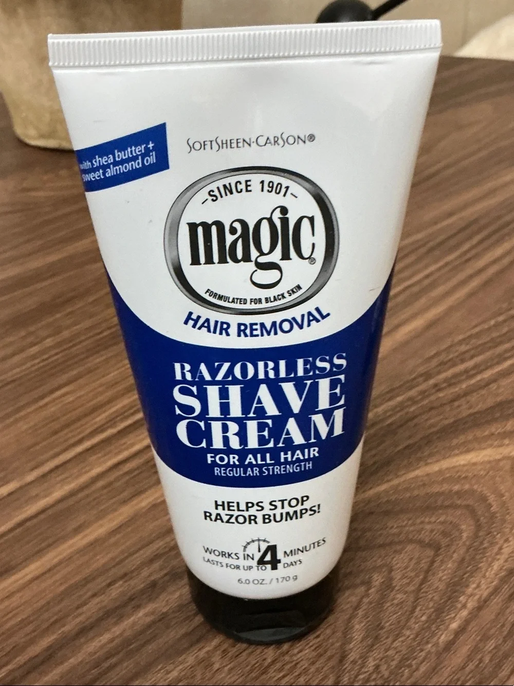 Magic Razorless Shave Cream for Men — Blue and White Tubes